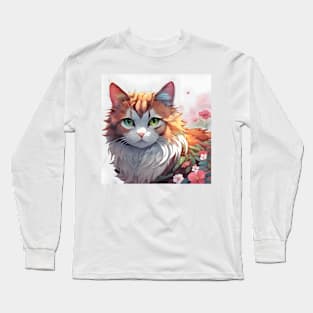 Beautiful silver cat Long Sleeve T-Shirt